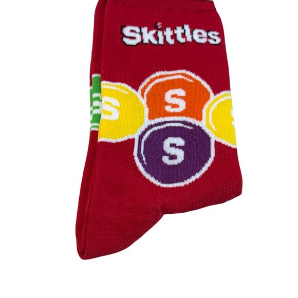 Skittles Candy Crew Socks NWT Food Graphic Novelty Fun Men’s 6-12 - Picture 3 of 3